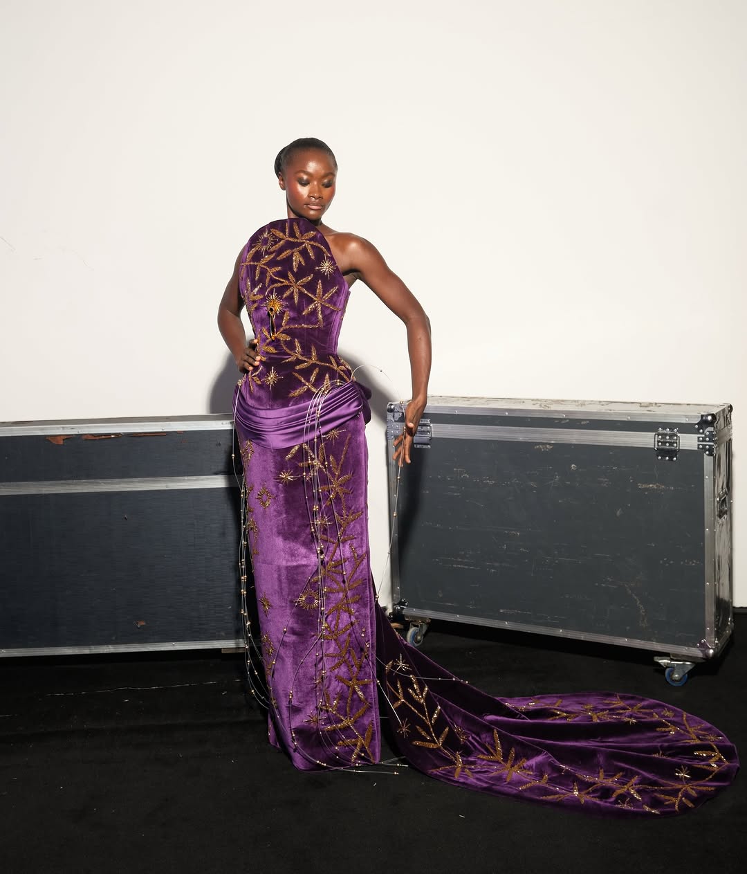Models on the Lagos Fashion Week runway wearing modern interpretations of traditional African fabrics.