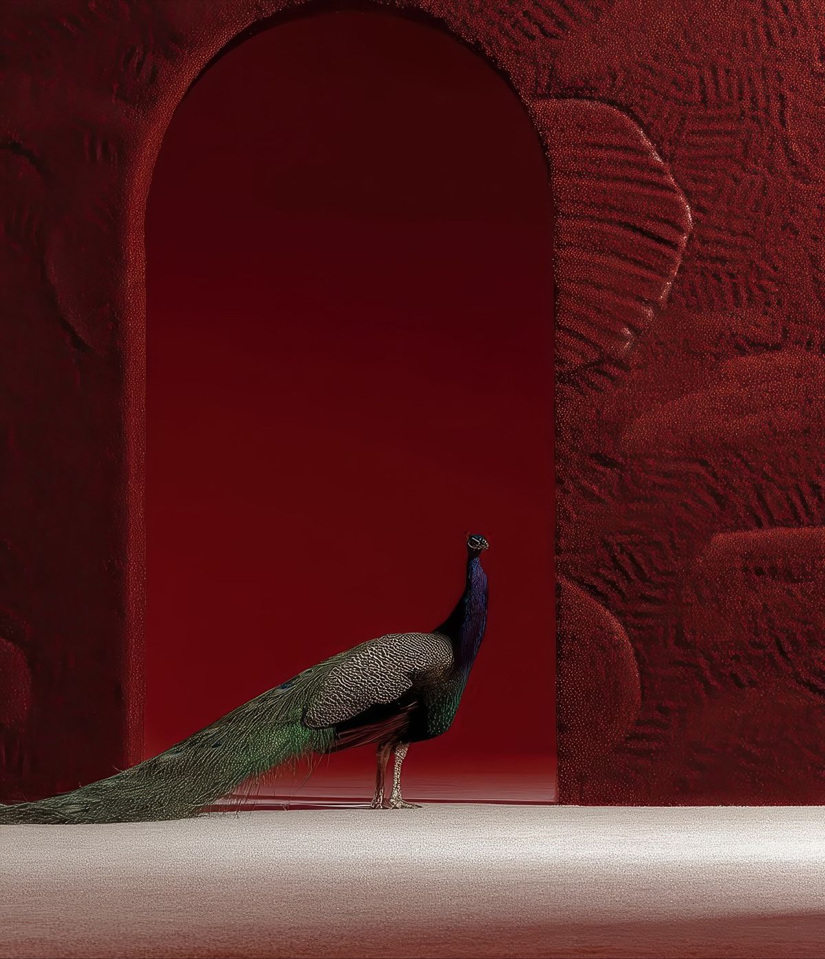 A minimalist, high-end interior blending modern African design with artisanal heritage textures.